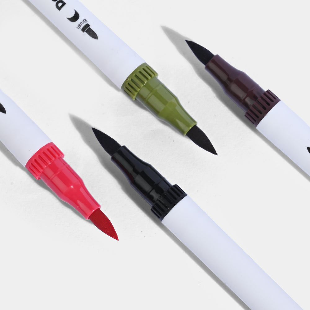 Double-Headed Water-Based Color Marker Pen | 12Pcs