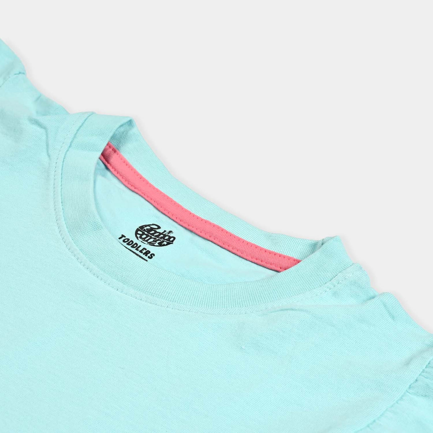 Girls Slub Jersey T-Shirt H/S Explore & Believe-T-Turquoise