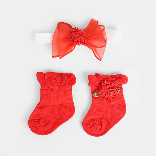 Socks + Headband | Red