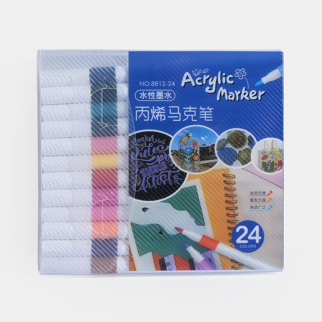 Premium Acrylic Marker Pen Set – 24-Pack