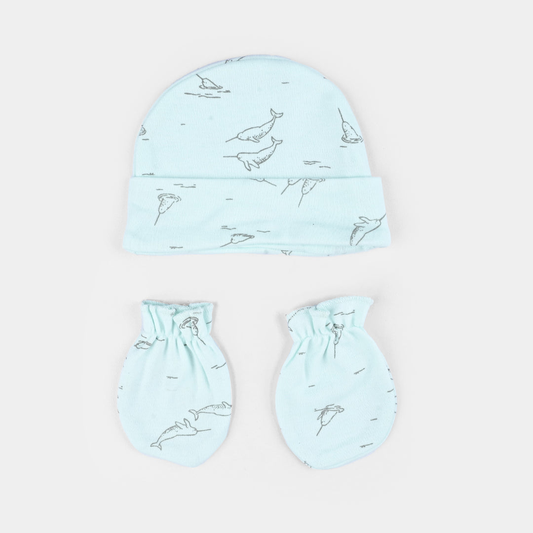 Baby Swaddle with Cap & Mittens Set