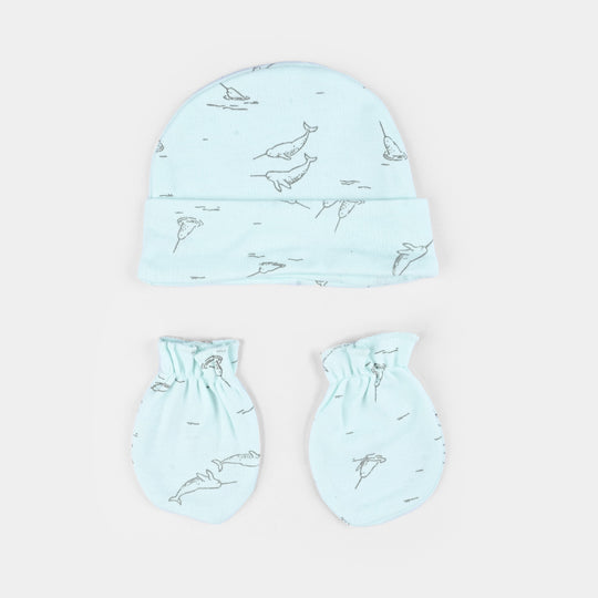 Baby Swaddle with Cap & Mittens Set