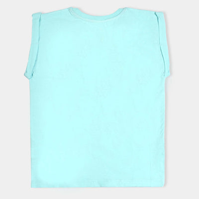 Girls Slub Jersey T-Shirt H/S -T-Turquoise