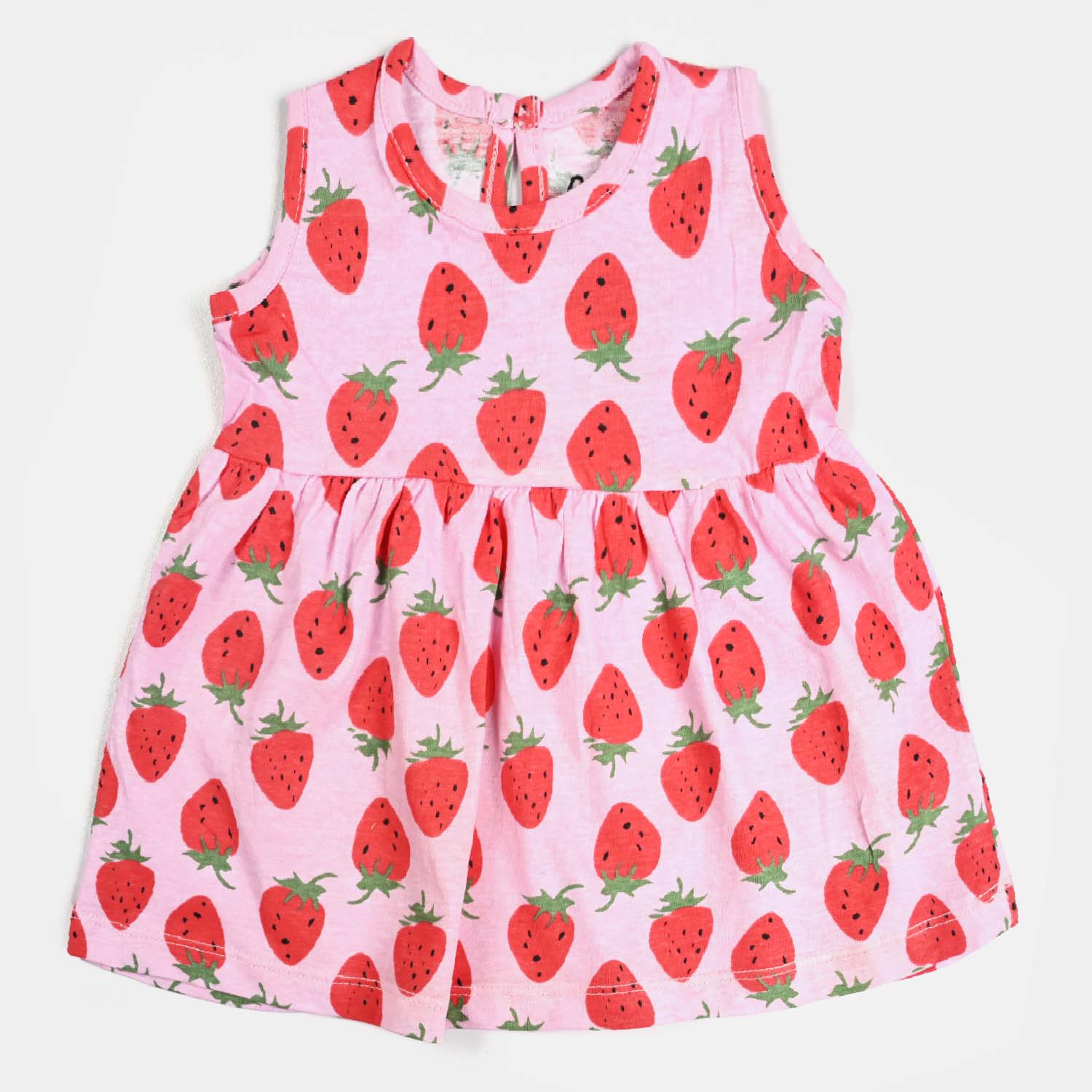 Girls Cotton Terry Knitted Frock Strawberry-Printed Price in Pakistan ...