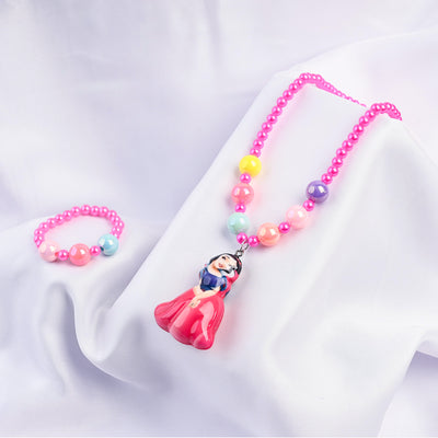 GIRLS CHARM BEADED NECKLACE & BRACELET