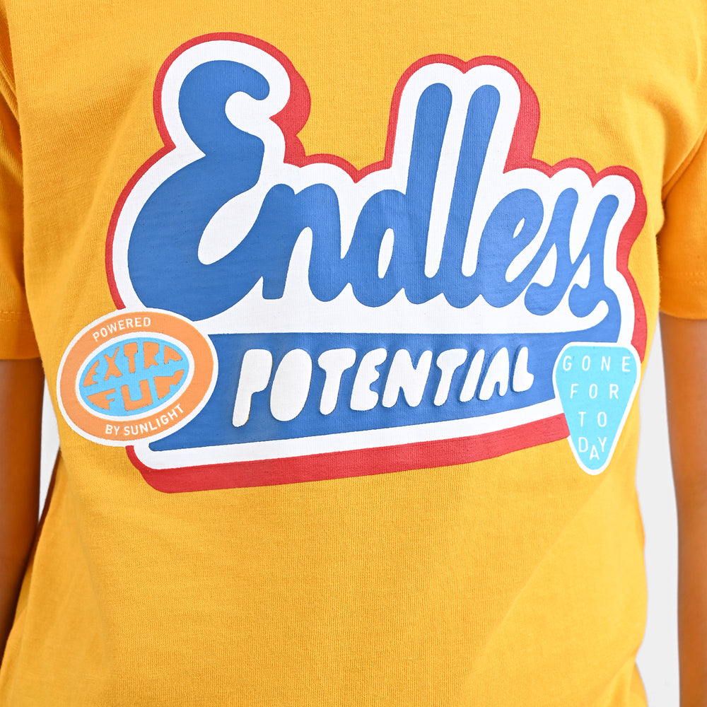 Boys Cotton Jersey T-Shirt H/S Endless-Citrus