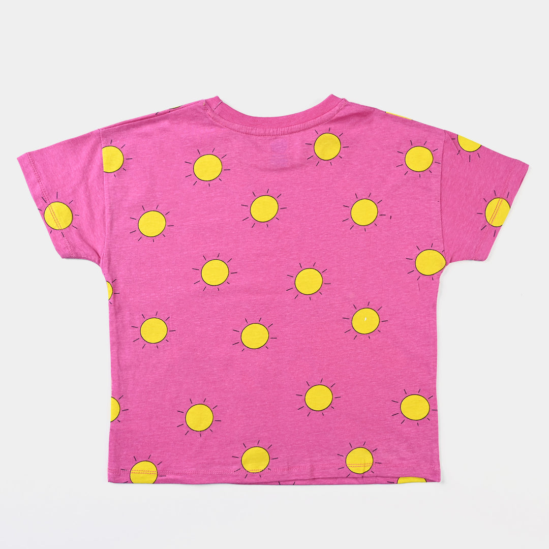 Girls Slub Jersey T-Shirt H/S Duck- Pink