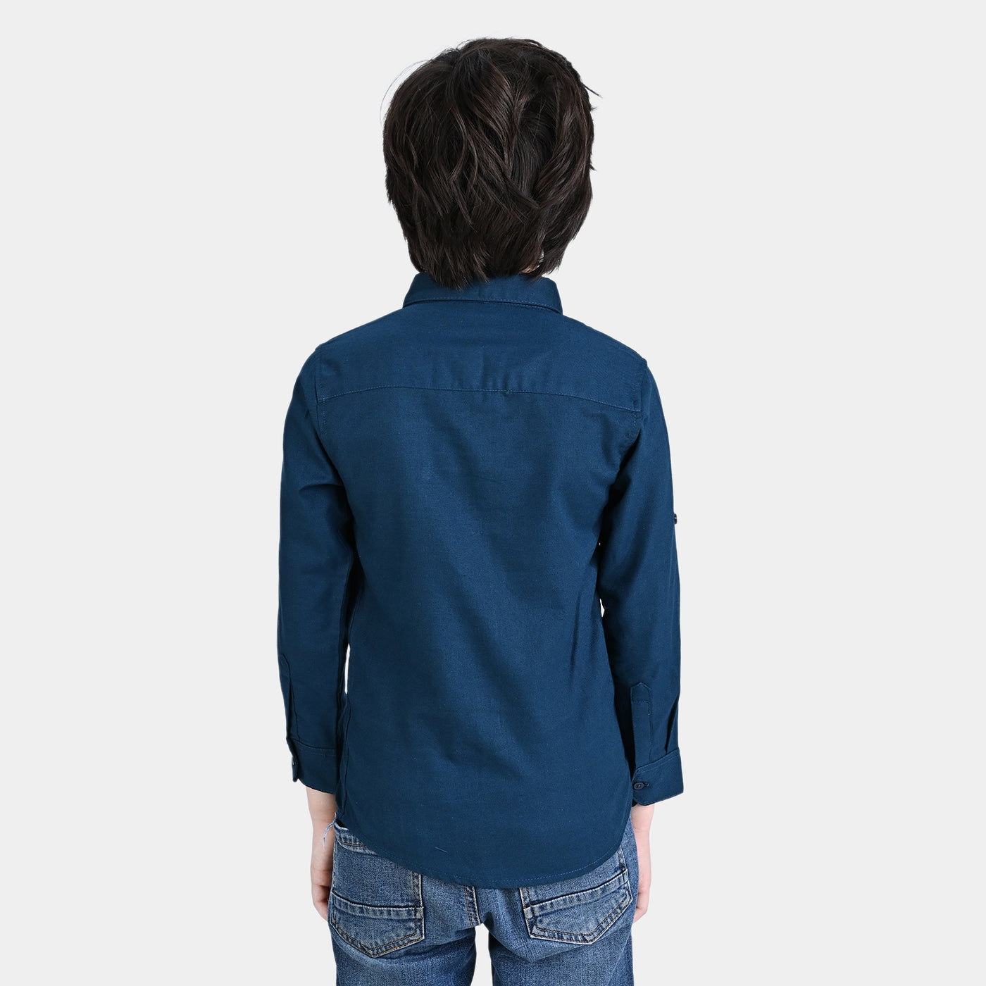 Boys Cotton Casual Shirt F/S Hero-Teal blue
