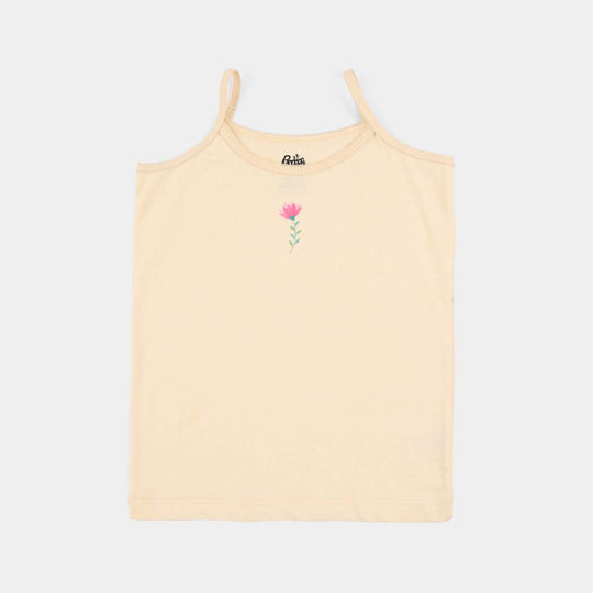 Girls Cotton Jersey Cami Pack of 2 (Garden) - Pink/Yellow