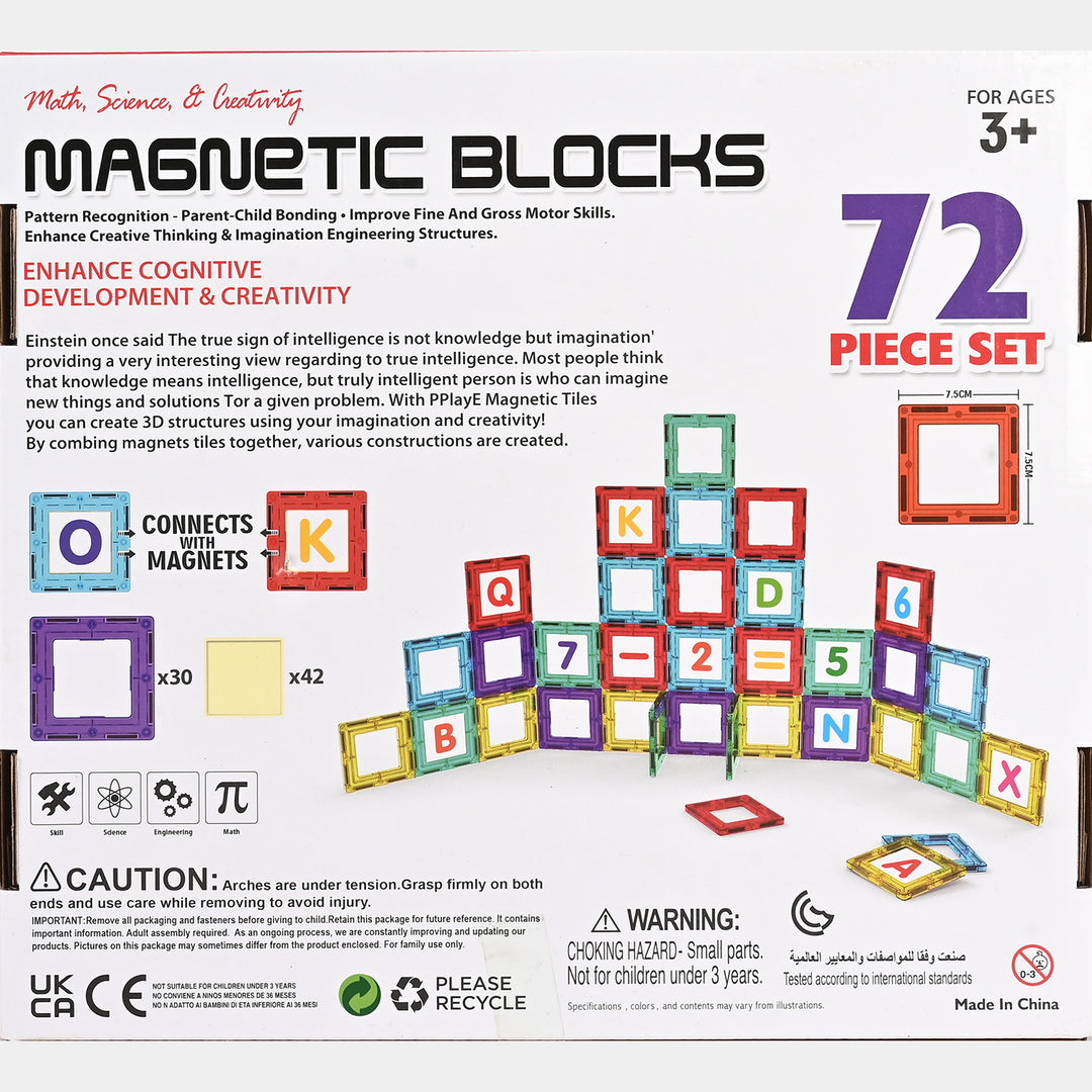 Magnetic Blocks – 72-Piece Educational Building Set