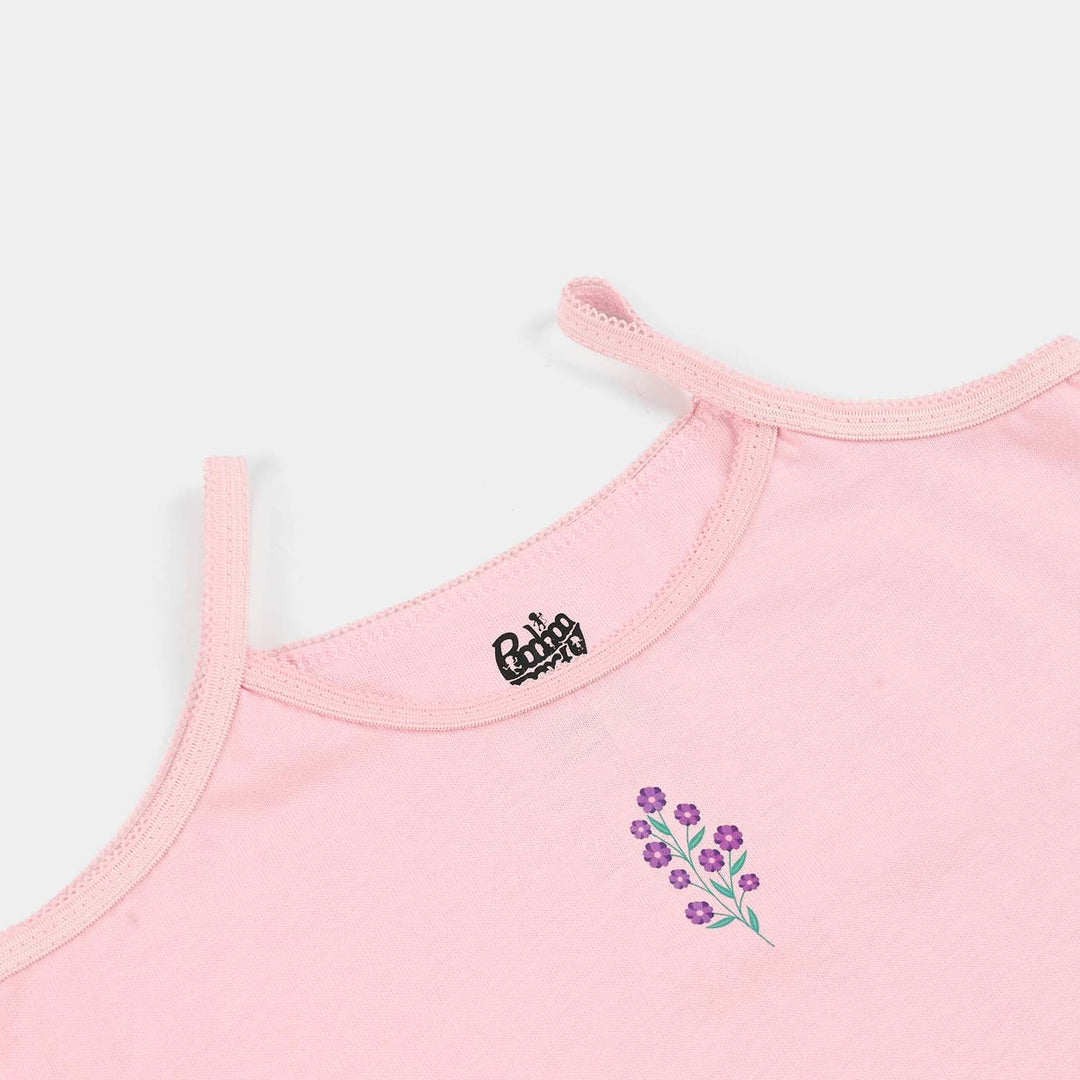 Girls Cotton Jersey Cami Pack of 2 (Garden) - Pink/Yellow