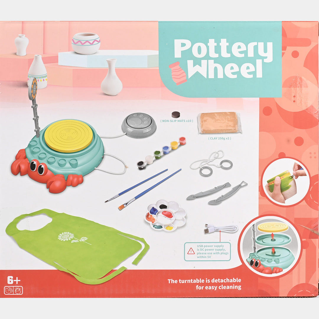 Kids Pottery Wheel Creative Play Set