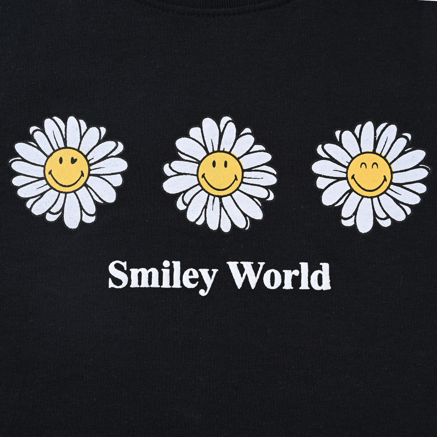 Girls Cotton Jersey T-Shirt H/S Smiley World-Jet Black