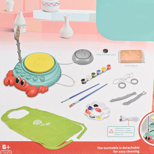 Kids Pottery Wheel Creative Play Set