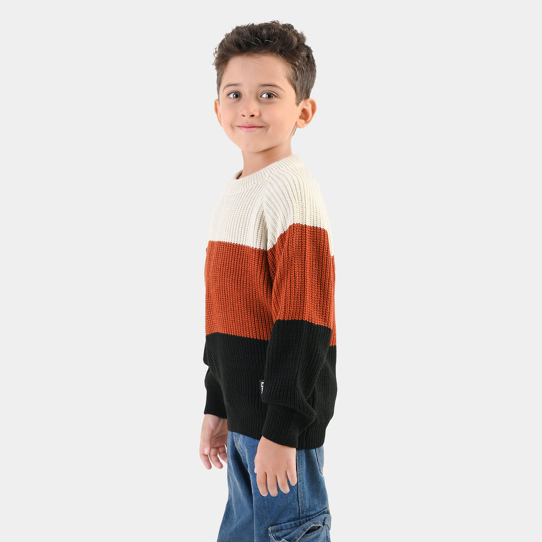 Boys Acrylic Sweater-Enjoy - Multi