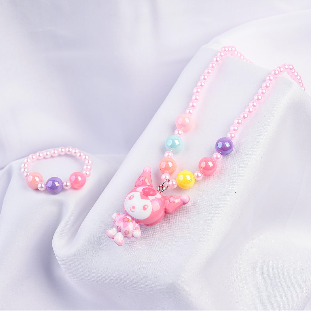 GIRLS CHARM BEADED NECKLACE & BRACELET