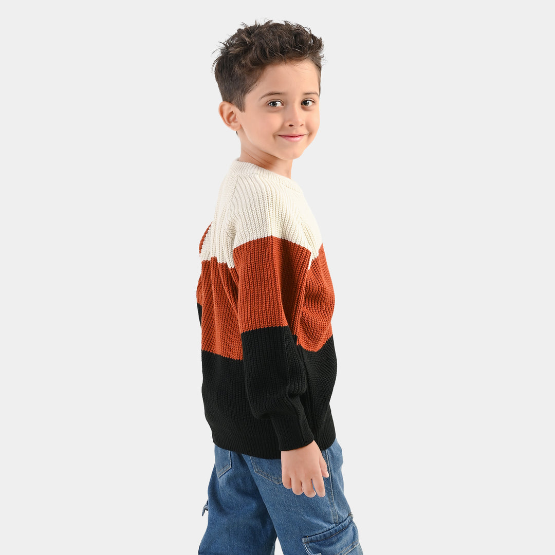 Boys Acrylic Sweater-Enjoy - Multi