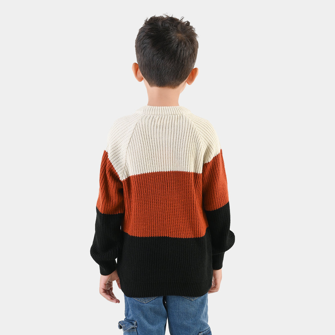 Boys Acrylic Sweater-Enjoy - Multi