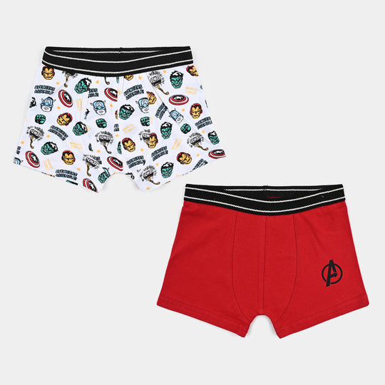 Boys Cotton Jersey Boxer-Pack 0f 2-Multi/Red