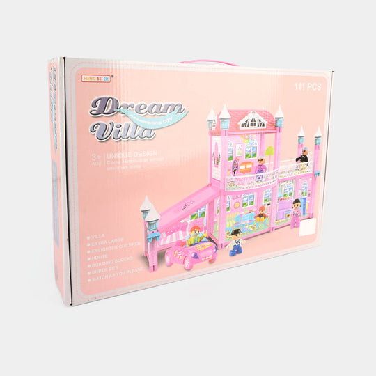 Dream Villa Building Blocks Play Set – 111 Pieces