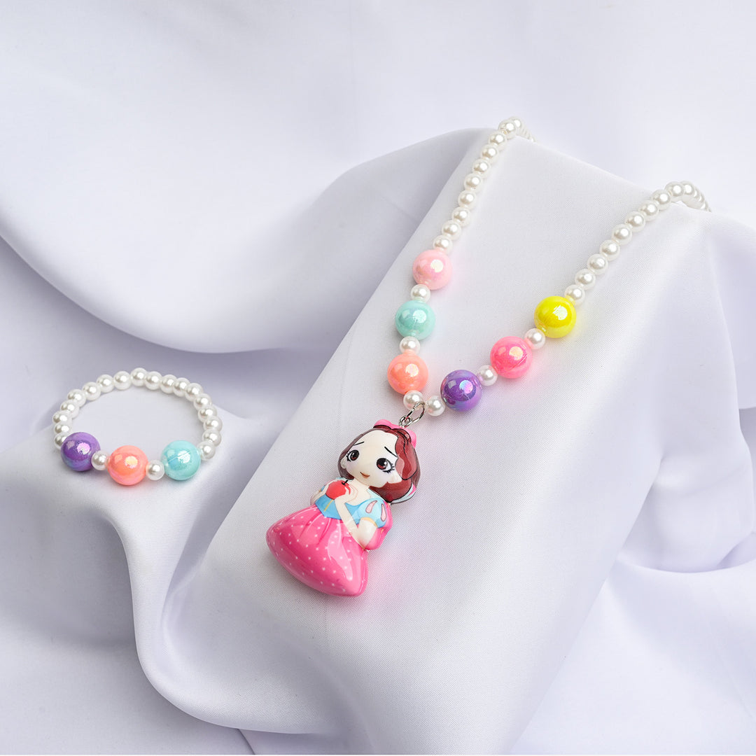 GIRLS CHARM BEADED NECKLACE & BRACELET