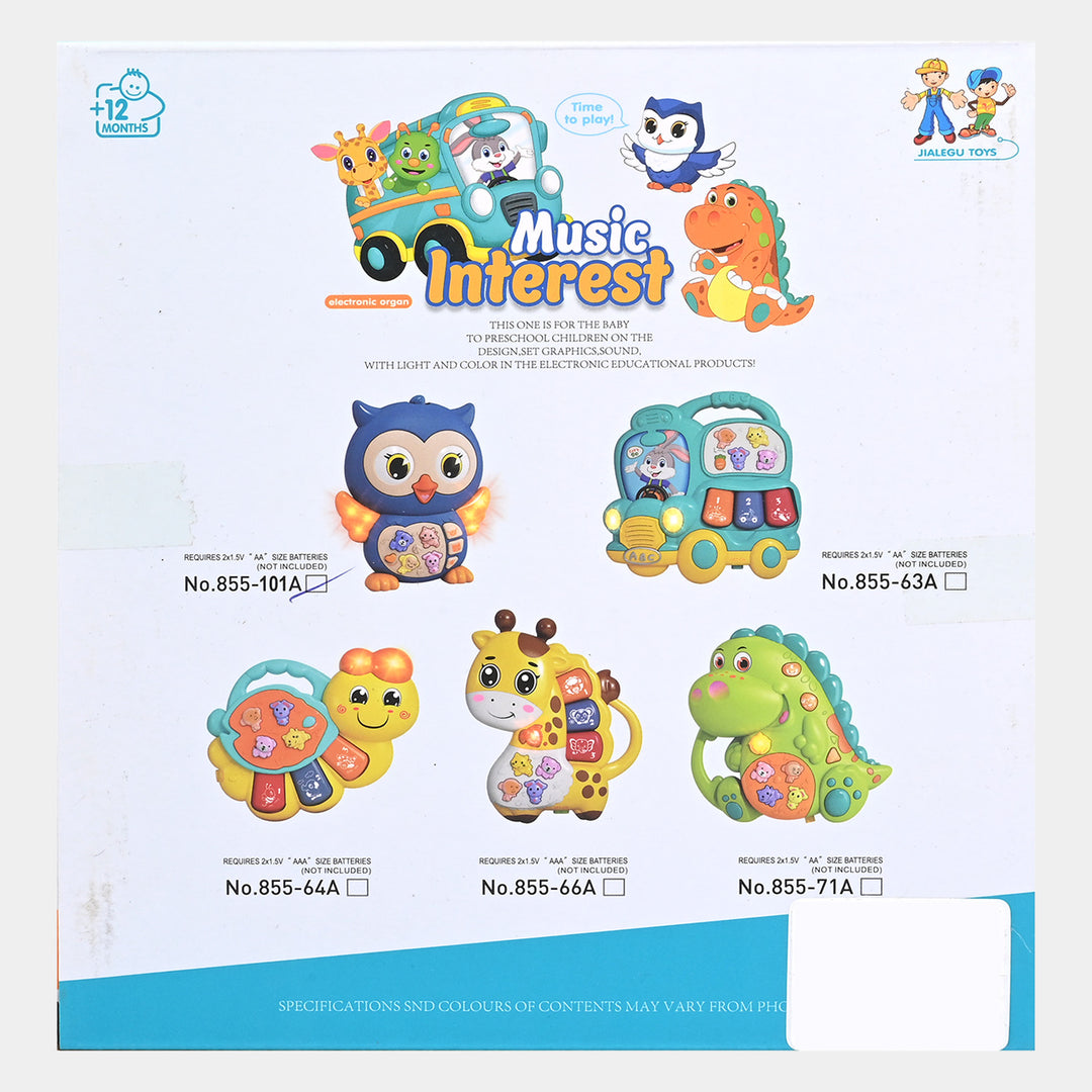 Owl Piano With Light & Music