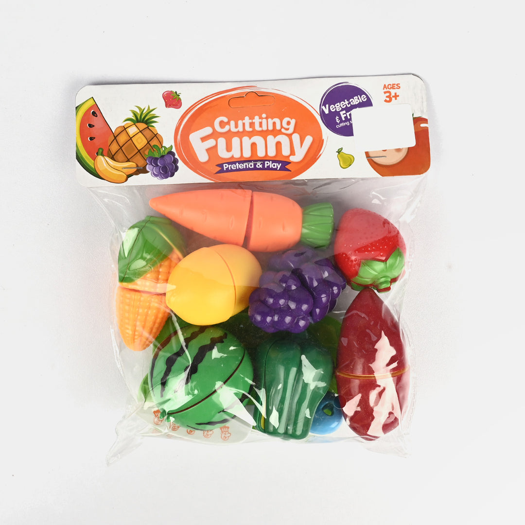 Cutting Funny Pretend & Play Vegetable & Fruit Set