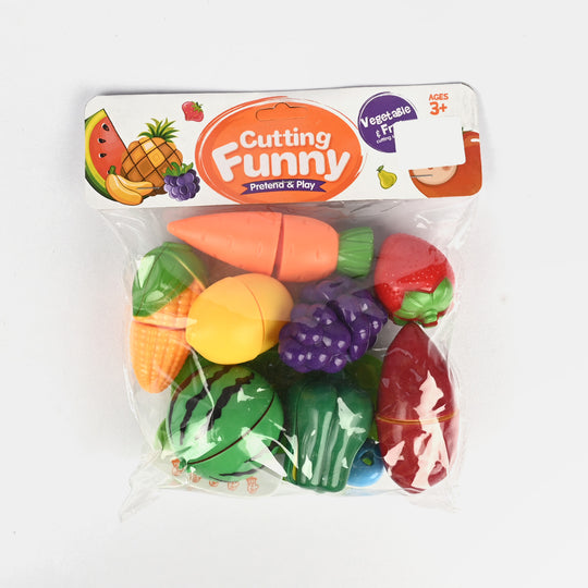 Cutting Funny Pretend & Play Vegetable & Fruit Set