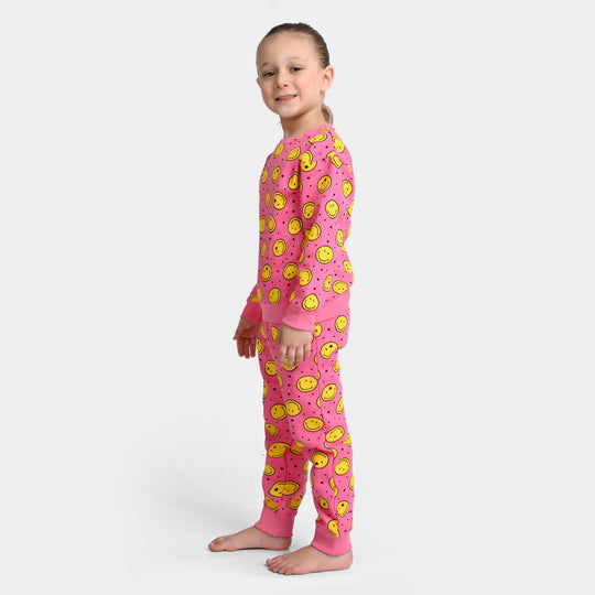 Girls Fleece 2 Piece Suit Smiley-C.Rose