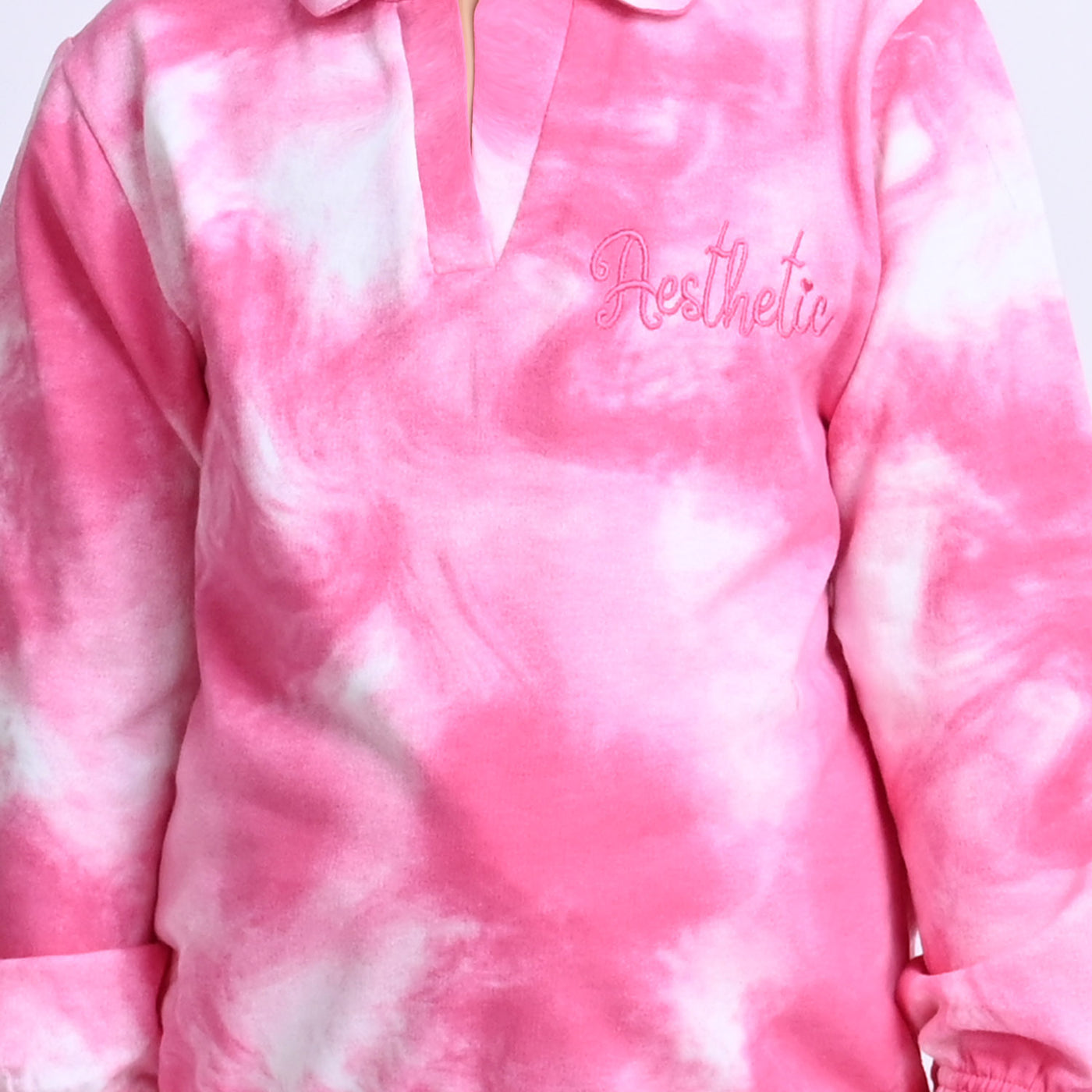 Girls Fleece 2 Piece Suit Aesthetics-P.Tie Dye