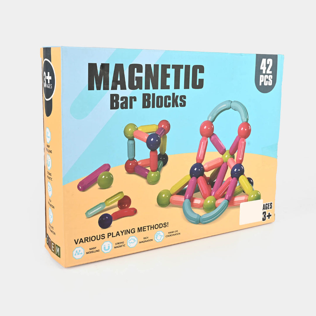 Magnetic Building Stick & Block Toy Set | 42Pcs