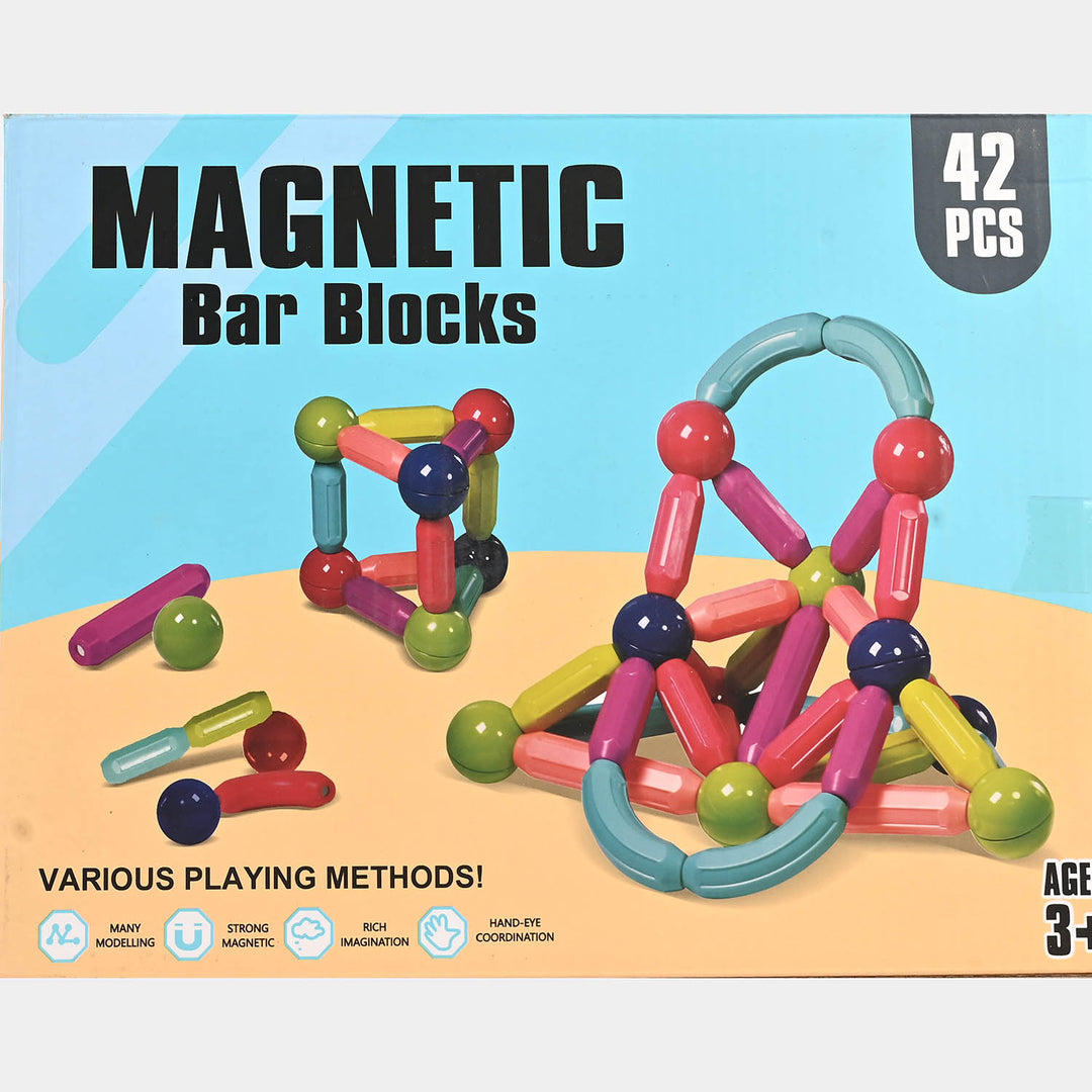 Magnetic Building Stick & Block Toy Set | 42Pcs