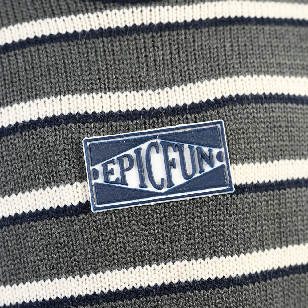 Boys Acrylic Sweater - Epic Fun - Navy & Grey