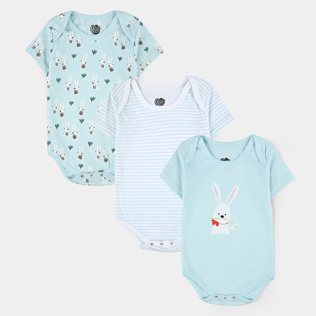 3-Pack Baby Bodysuits – Short Sleeve & Super Soft