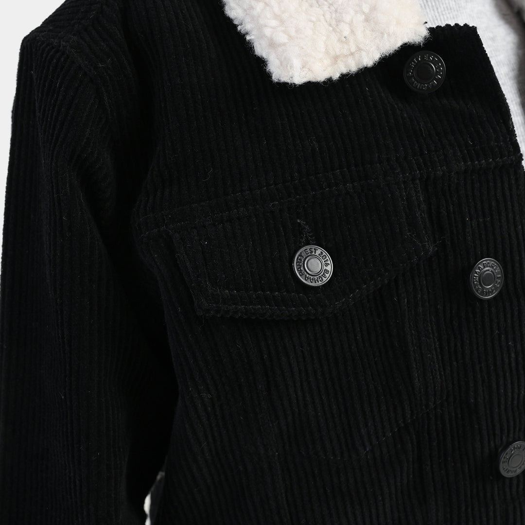Boys Corduroy Jacket Black