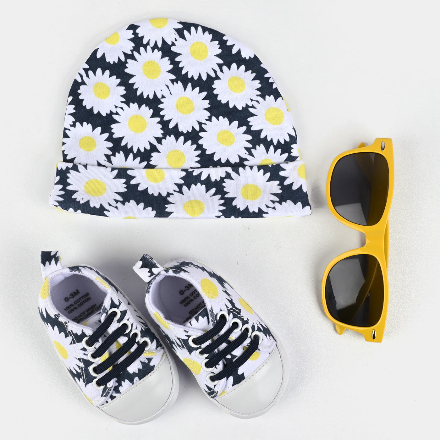 Baby Cap/Hat With Booties & Glasses | 6M+