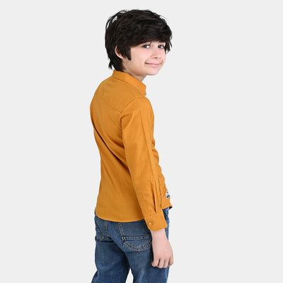 Boys Cotton Casual Shirt F/S Hero-Mustard