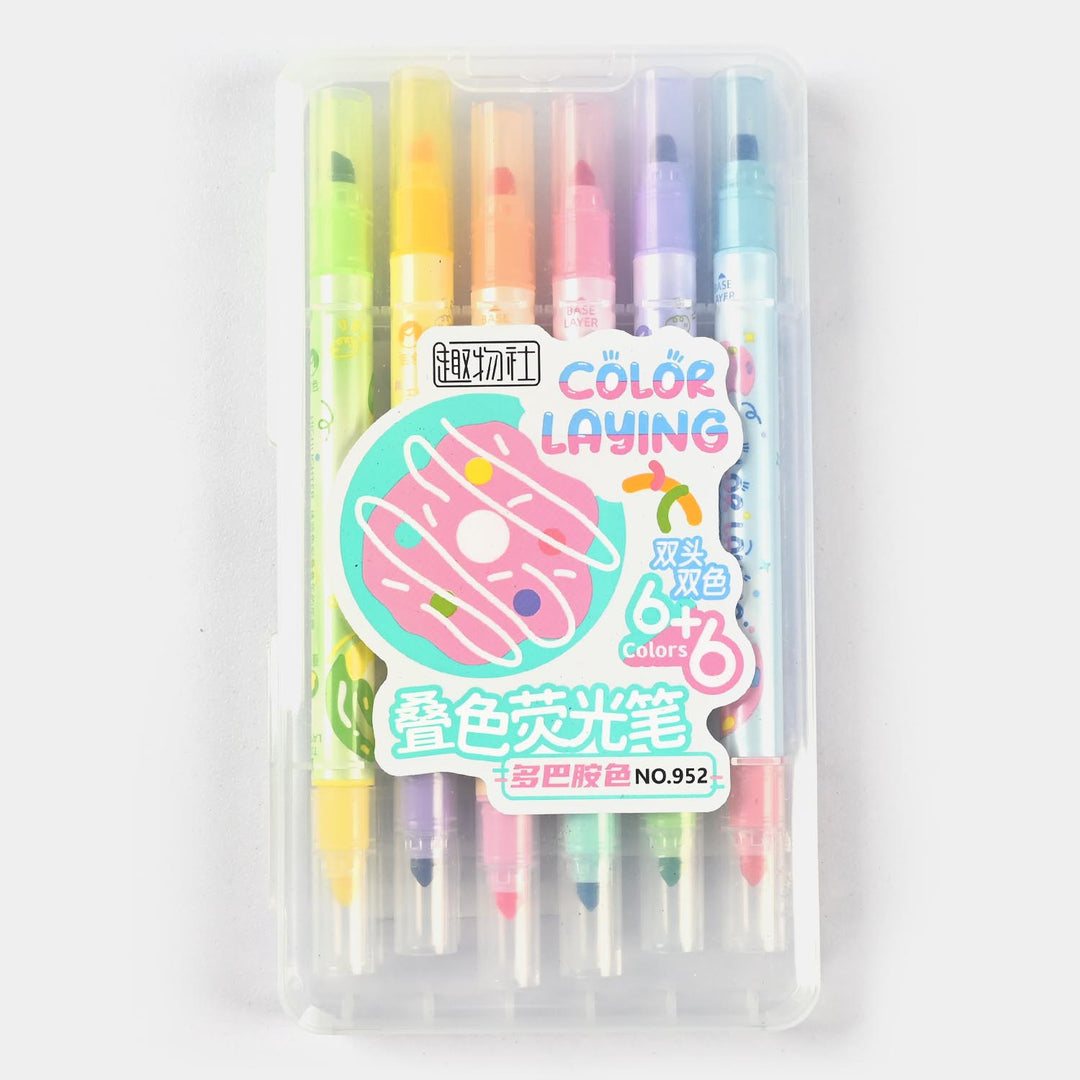 Twin Highlighter/Markers Set | 6PCs