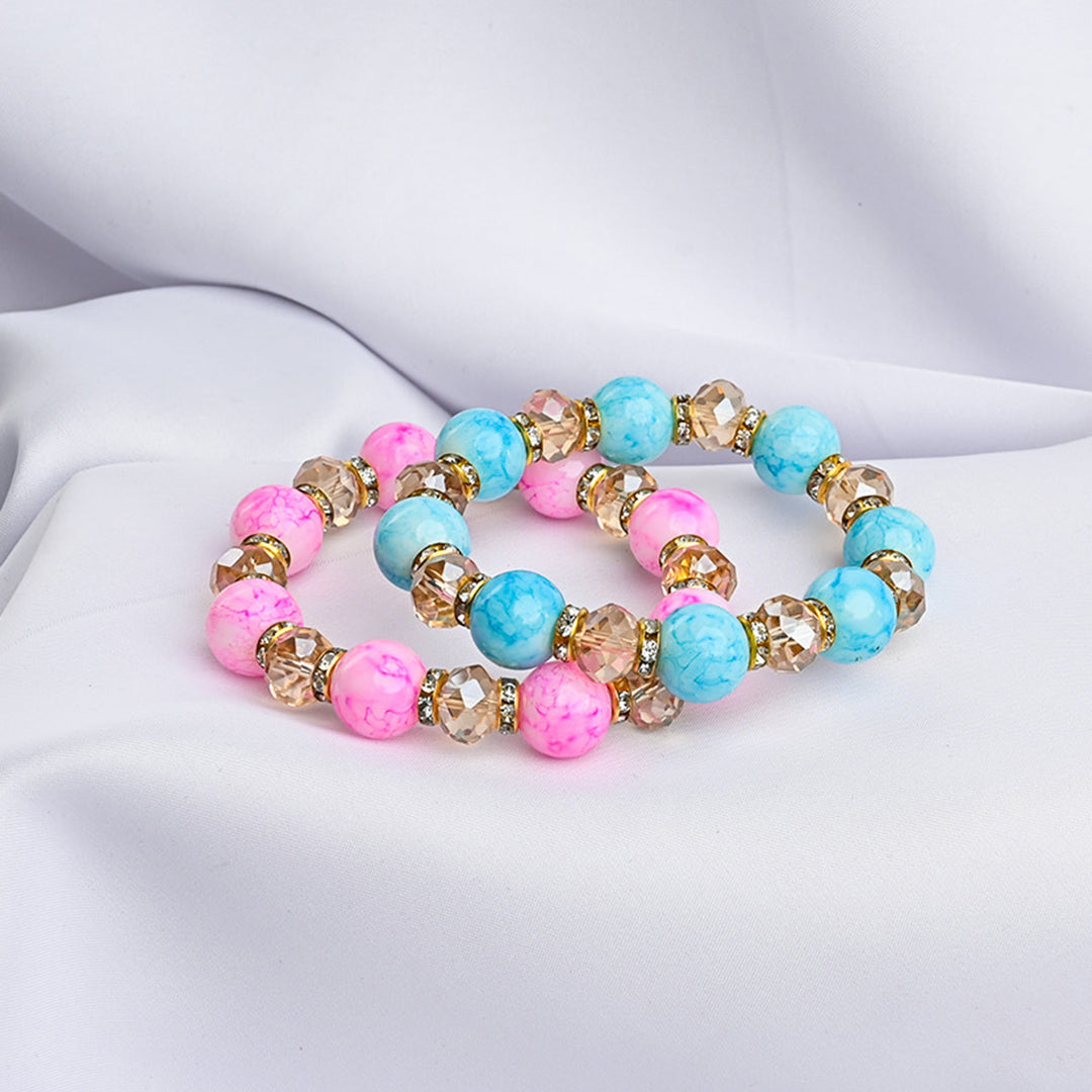 Fancy Crystal Beaded Bracelet For Girls