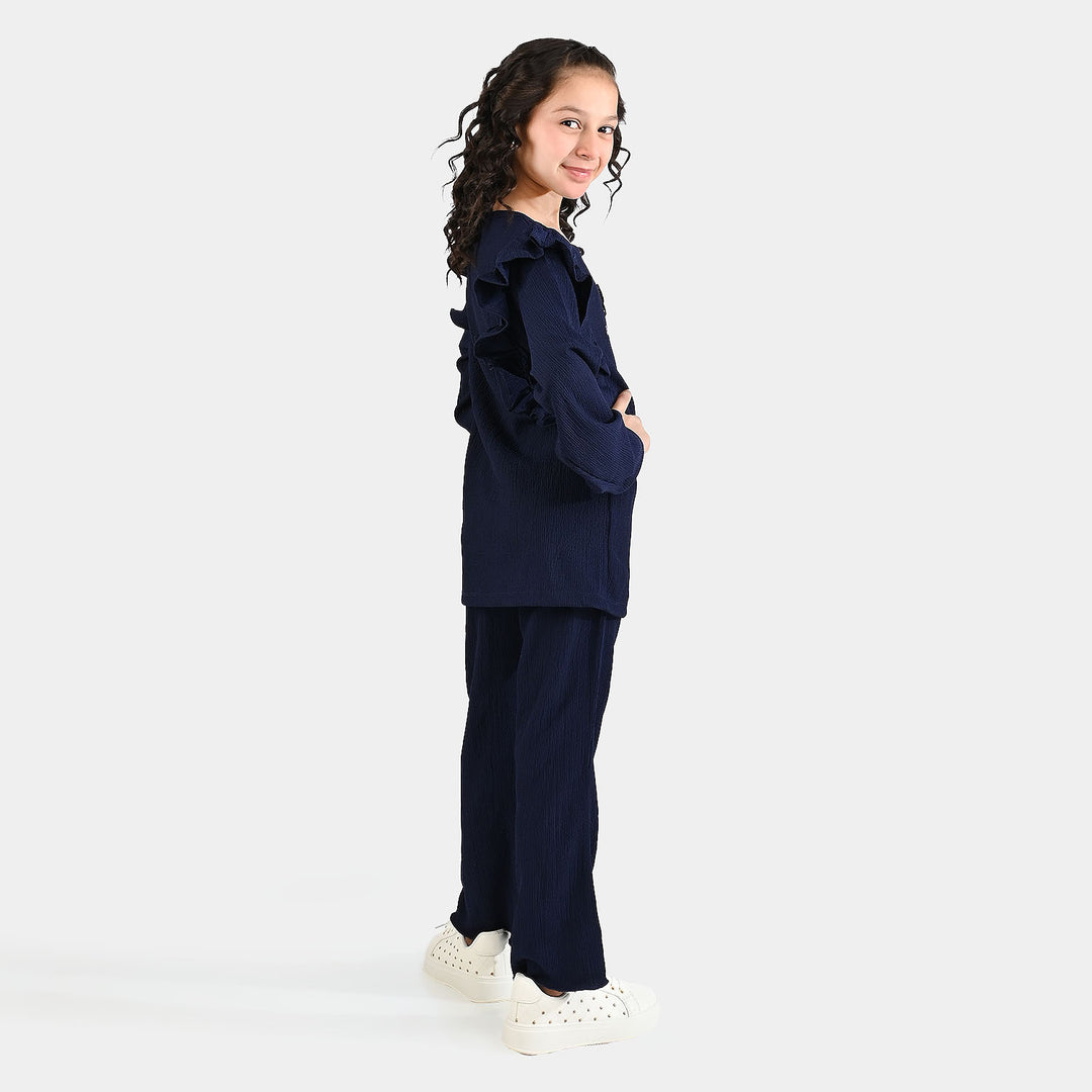 Girls Poly Crinkle 2 Piece KINDNESS IS MAGIC-Blue