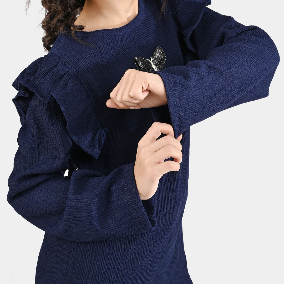 Girls Poly Crinkle 2 Piece KINDNESS IS MAGIC-Blue