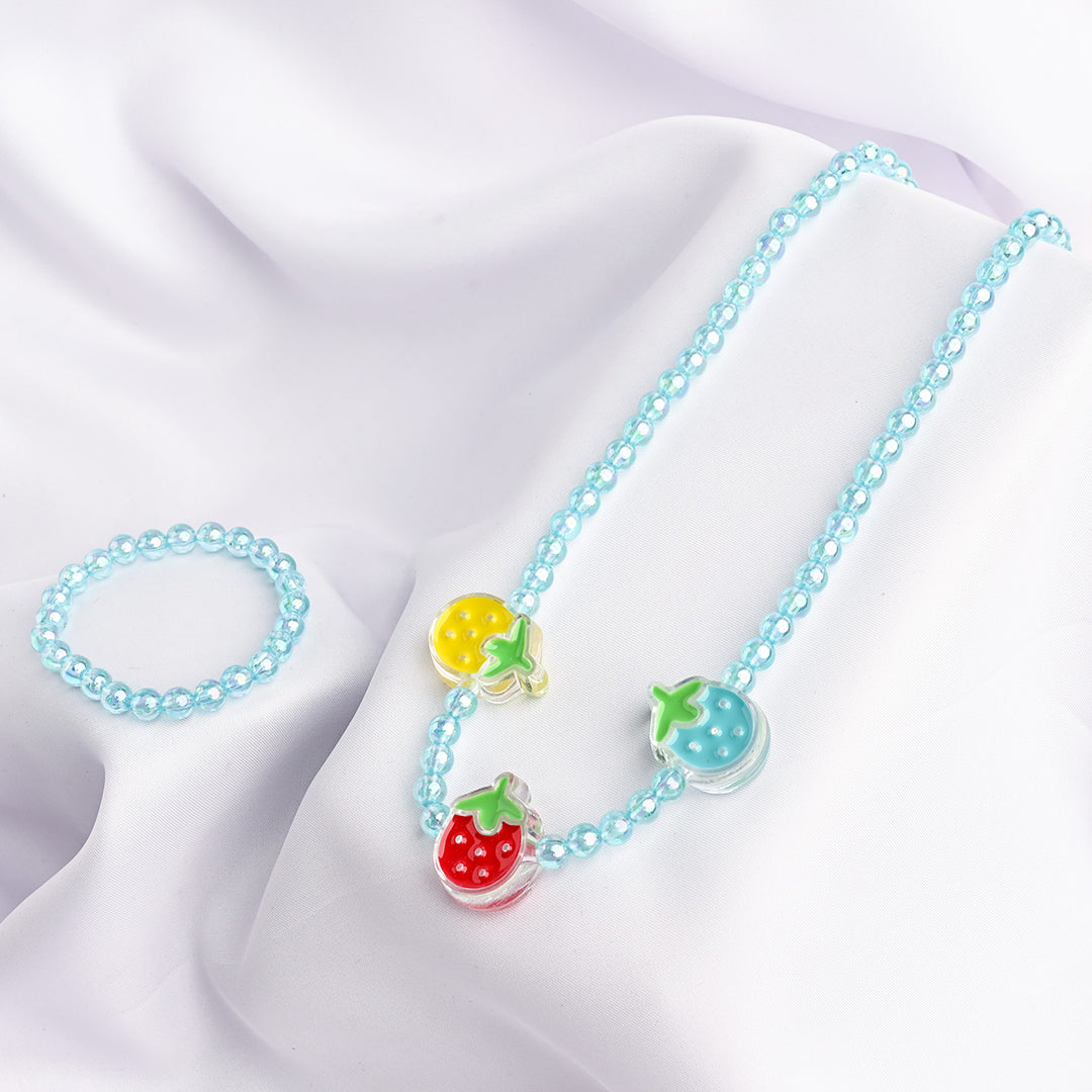 ELEGANT BEADED NECKLACE & BRACELET FOR GIRLS