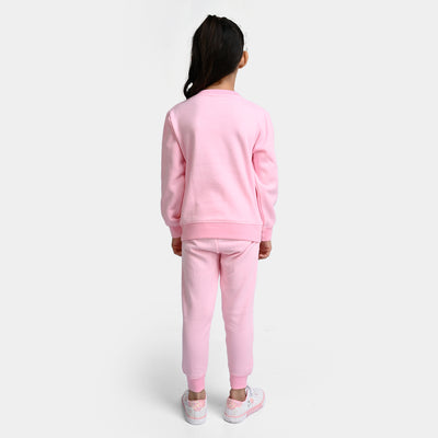 Girls Fleece 2 Piece Suit Smiley-Hot Pink
