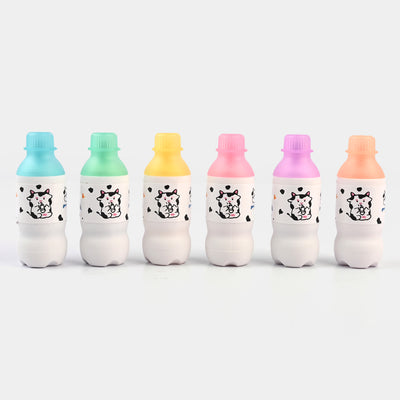 Highlighter/Markers Milk Bottle Shape Set | 6PCs