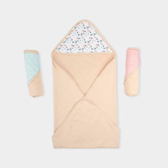 Hooded Wrapping Baby Bath Towel Pack OF 3