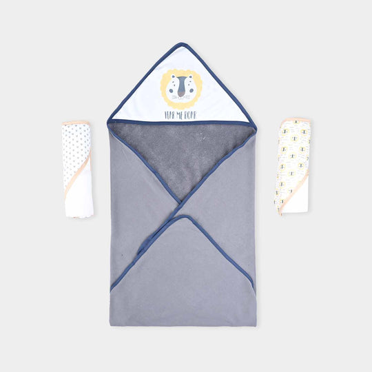 Hooded Wrapping Baby Bath Towel Pack OF 3