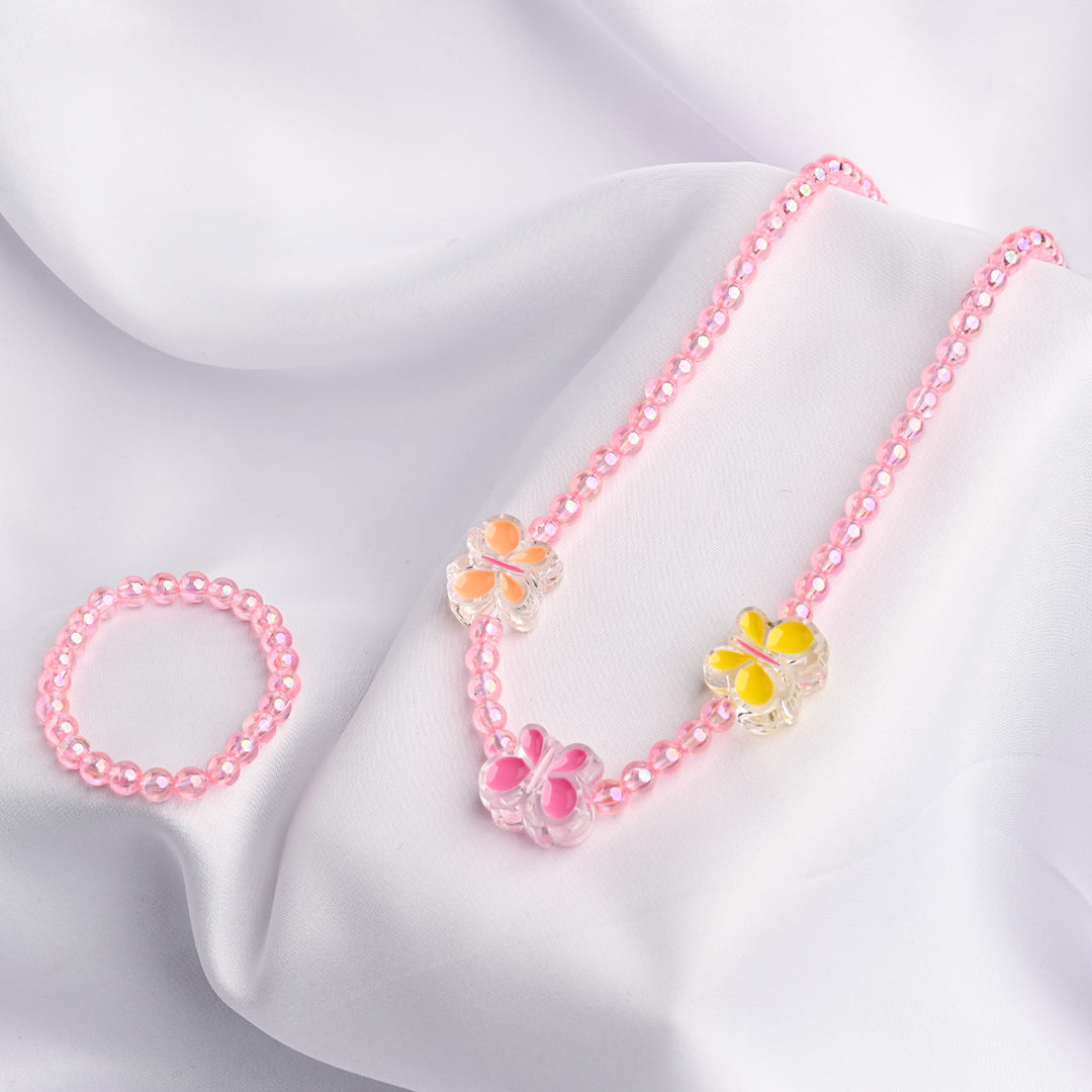 ELEGANT BEADED NECKLACE & BRACELET FOR GIRLS