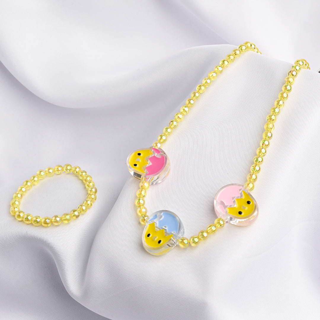 ELEGANT BEADED NECKLACE & BRACELET FOR GIRLS