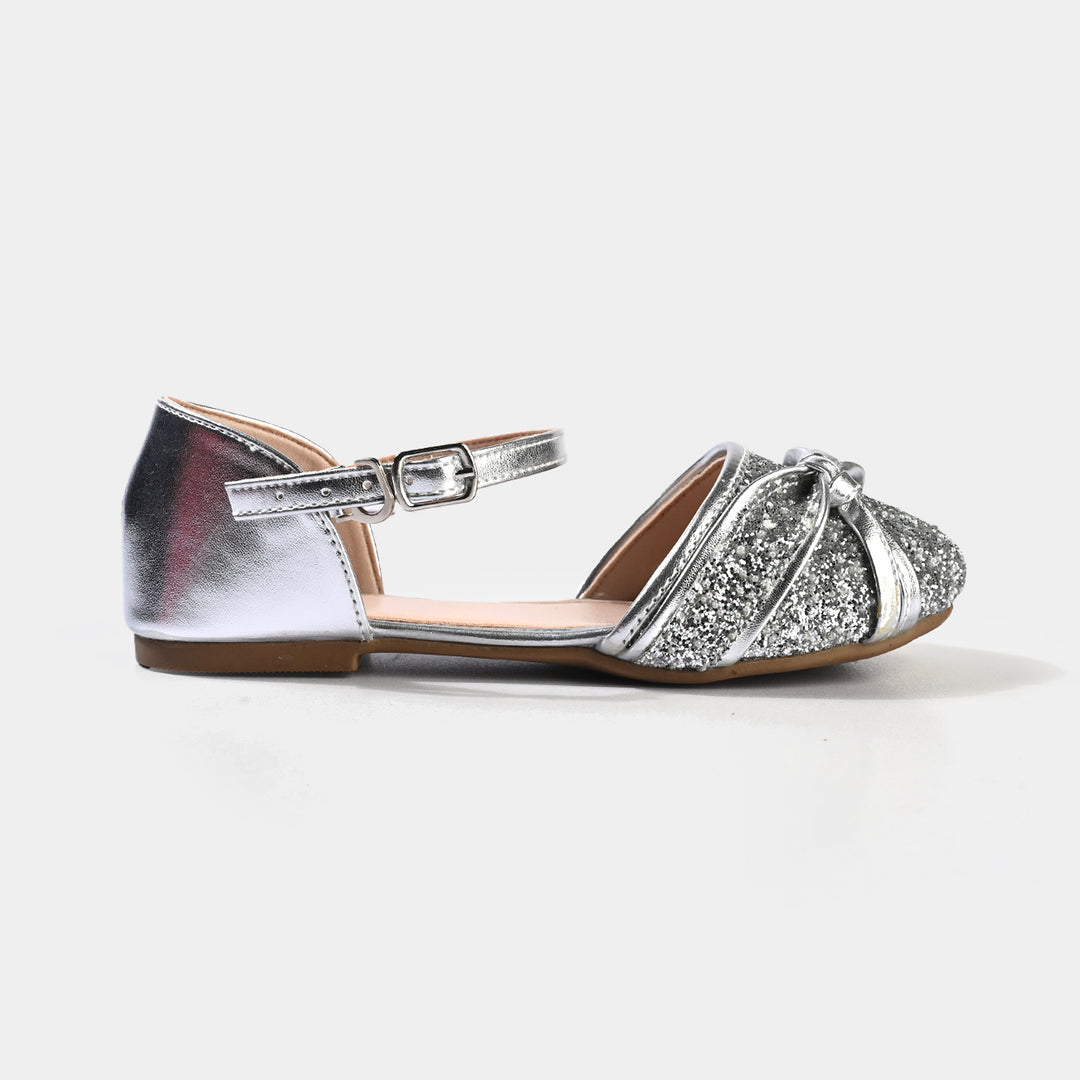 Girls Pumps 11-136-SILVER