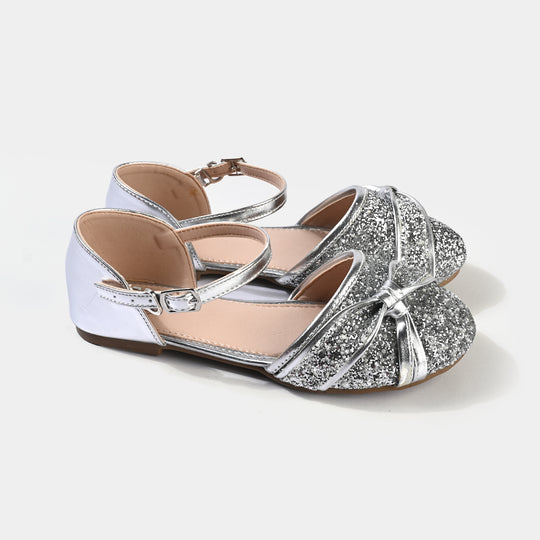 Girls Pumps 11-136-SILVER